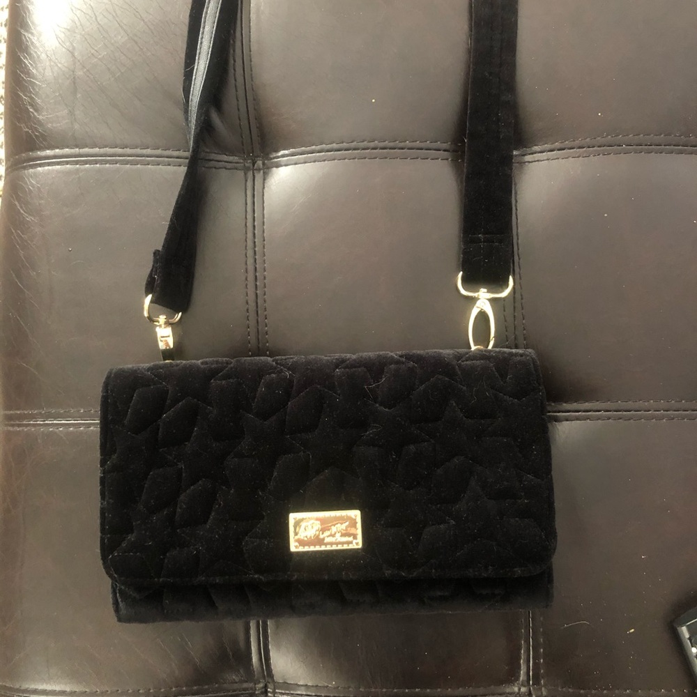 Adorable Betsey Johnson Clutch quilt velvet purse - Picture 3 of 8